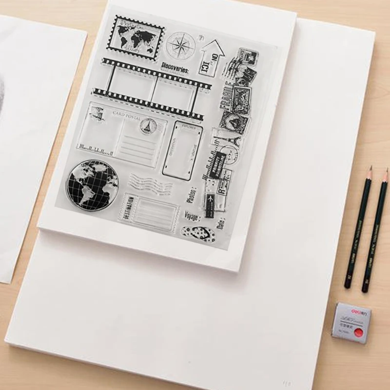 

Badge Silicone Clear Seal Stamp DIY Scrapbooking Embossing Photo Album Decorative