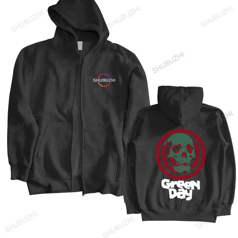 

homme autumn warm coat black Men hoodie Best Design Cotton pullover Male Green Day Skull Heavy Metal Adult autumn sweatshirt