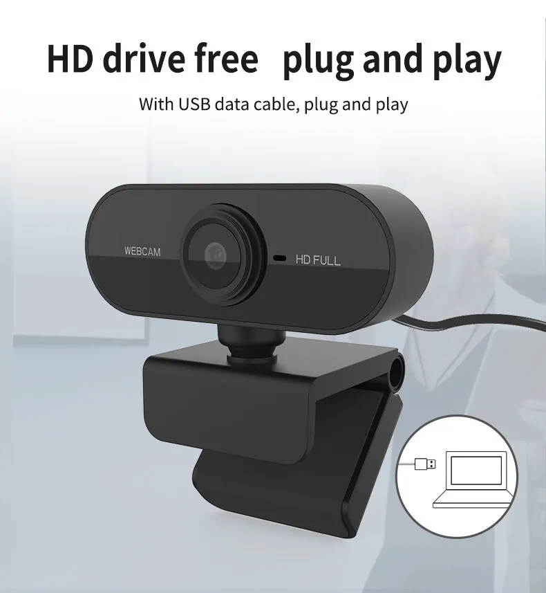 

HD 1080P Webcam Mini Rotatable Desktop PC Camera Portable USB 2.0 Laptop Web Cam Auto Focus Web Cameras for Live Broadcast Video