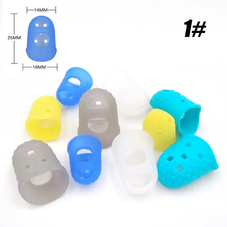 M Guitar String Finger Guard Fingertip Protector Silicone Left Hand Finger Protection Press Guitar Accessories S/M/L - Цвет: M