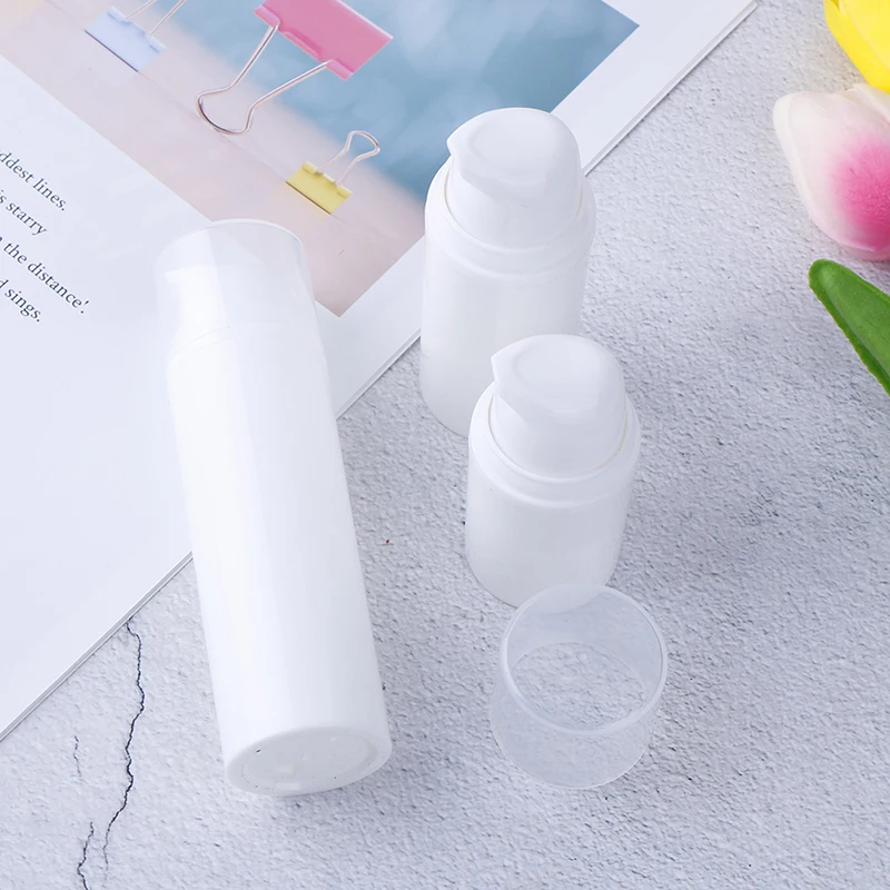 

NEW 15ml/30ml/50ml Empty Plastic Cosmetic Travel Liquid Bottles Airless Pump Vacuum