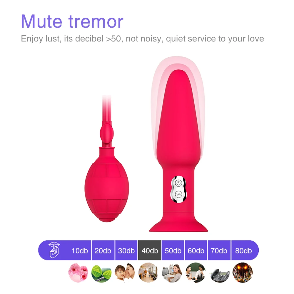 Надувной анальный вибратор фаллоимитатор с насосом анальная секс игрушка