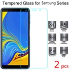 2Pcs Tempered Glass For Samsung Galaxy A7 A9 A6 A8 2018 J6 J4 Plus Screen Protector Protective Glass on for Samsung A7 2018 glas