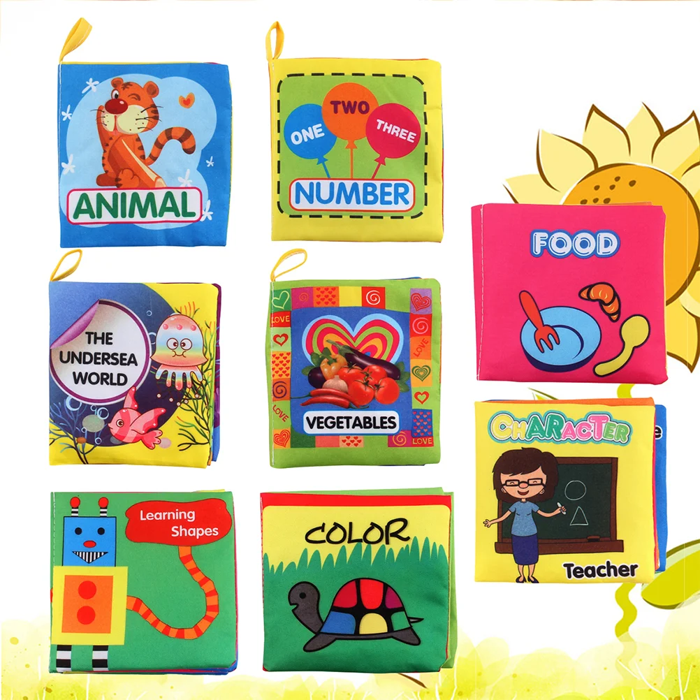 

8pcs Baby's First Cloth Book Baby Cloth Book Set Kids Early Learning Educational Toys