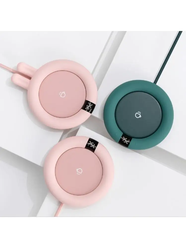 

2021 New Cup Warmer Heat Beverage Mug Mat Keep Drink Warm Heater Heating Coaster Pad 220V