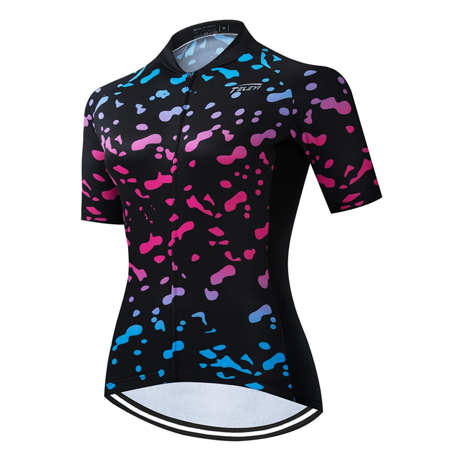 

Teleyi Cycling Jersey Women downhill jersey mtb Jersey Bicycle Short Sleeve Breathable Cycling Clothing Ropa Ciclismo