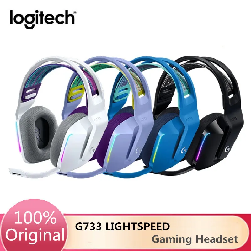 

Гарнитура Logitech G733, Беспроводная игровая, с RGB-подсветкой, объемный звук PRO-G ДТС, гарнитура для геймеров
