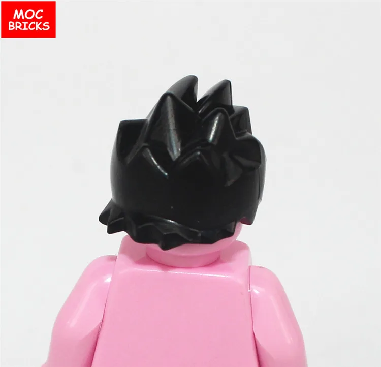 10 шт./партия, MOC мужские волосы, черные короткие волосы, коричневые длинные волосы, модель, фигурка, игрушка для детей, развивающие строительные блоки, собранные игрушки - Цвет: 1018A