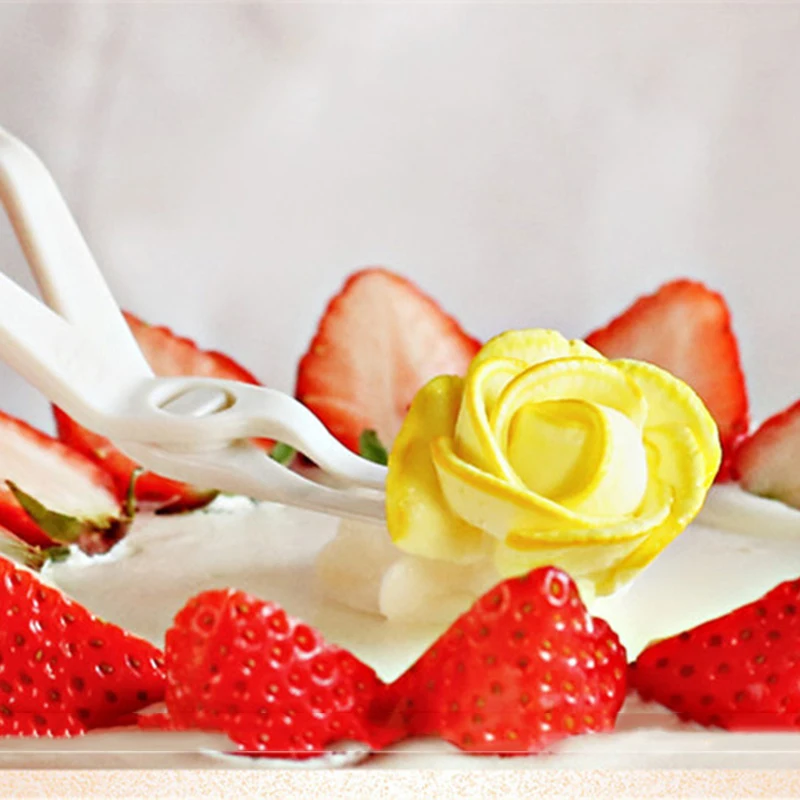 

Plastic Piping Flower Scissors Nail Safety Transfer Lift Cake Rose Decorating Tray Removable Baking Tools Kitchen DIY Pastry