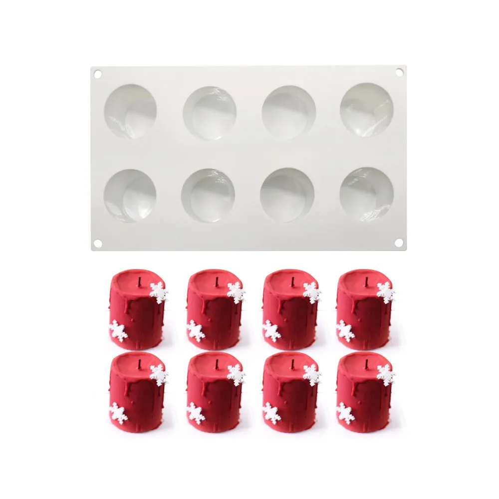 

Силиконовая форма для торта, желе для пудинга, конфет, шоколада, высокий цилиндр с 8 отверстиями