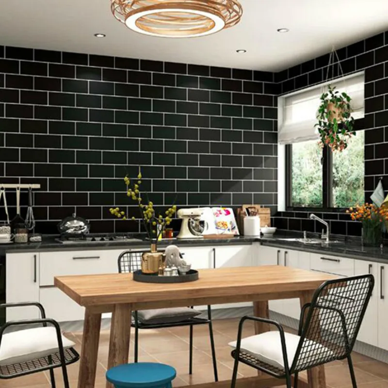 

Bathroom Toilet Background Waterproof Film Self Adhesive Vinyl Wallpaper Roll for Kitchen Tile Wall Decor Contact Paper