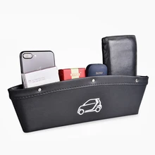 Car dashboard storage box For Smart Forfour Fortwo 453 451 450 Wallet phone coin Seat Crevice Storage Box / Bag car accessories