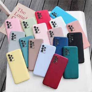 candy color silicone phone case for samsung galaxy a32 a52 a72 4g 5g a40 a41 a50 a30s a20 a70 a7 2018 a40 a52s soft tpu cover free global shipping
