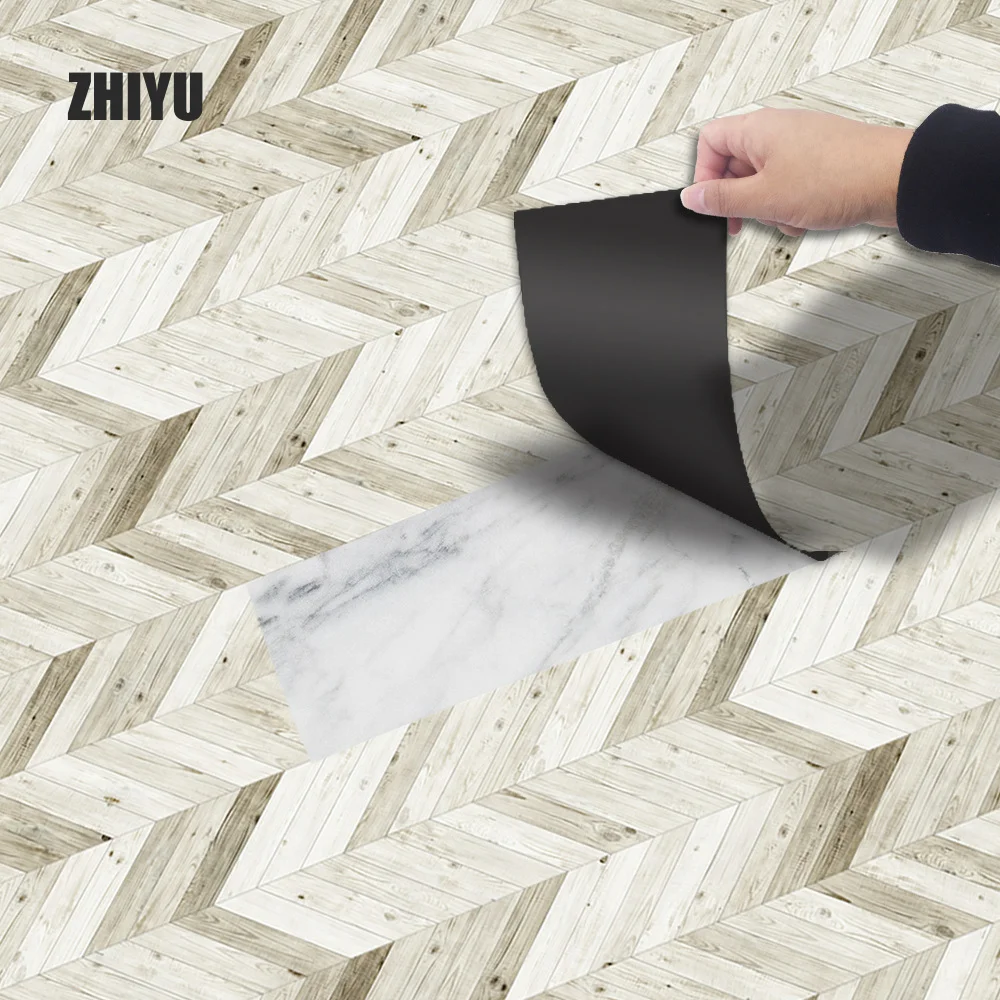 Thickenpaper 20x300 см Ретро самоклеющиеся ПВХ пол рулон Винтаж кирпич линия шаблон DIY отель спальня первый наклейка пол Стикеры