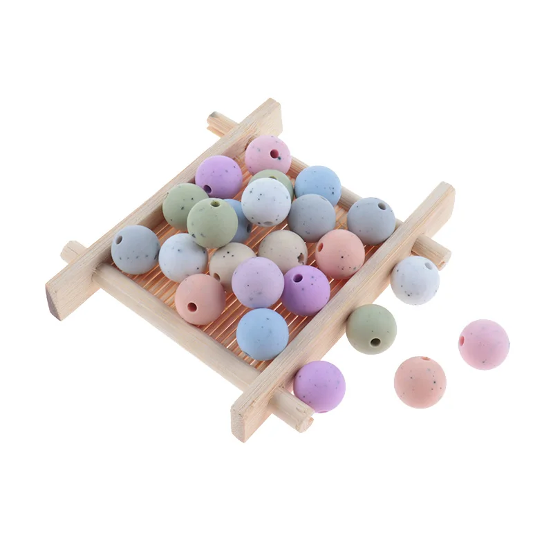Cuentas redondas de silicona para beb&eacute;, collar de art&iacute;culos para beb&eacute;, accesorios de silicona de grado alimenticio sin BPA, 12mm, 100 piezas-1