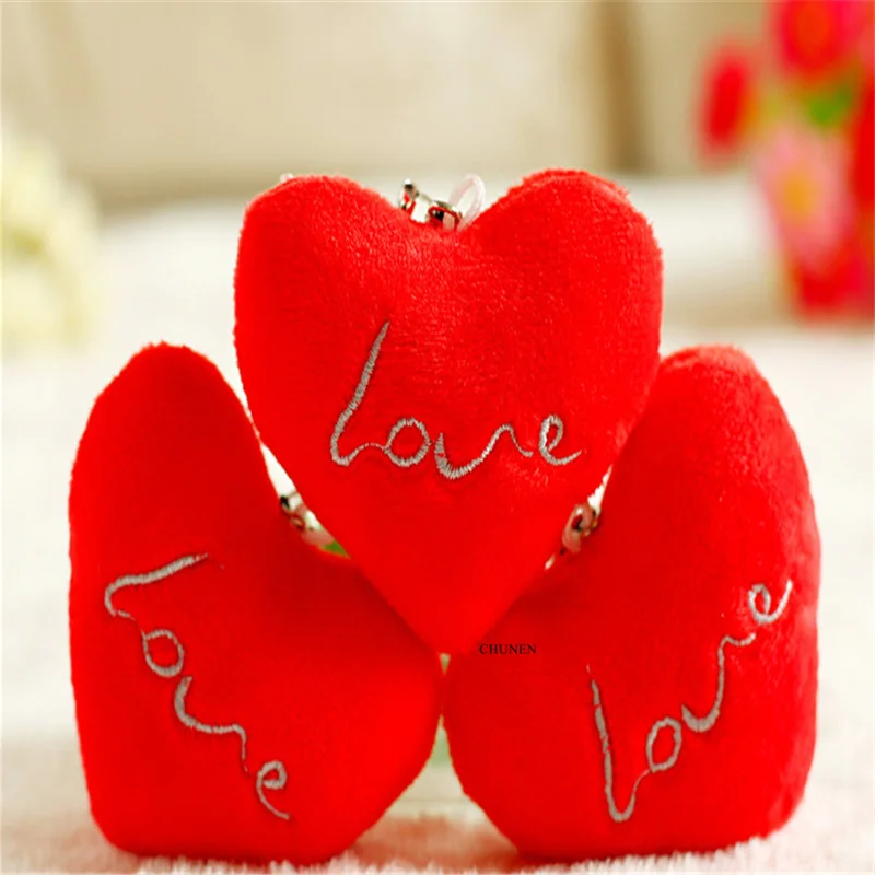 Прибл. Мини 6 см Милая любовь сердце Свадебные плюшевые игрушки букет украшения