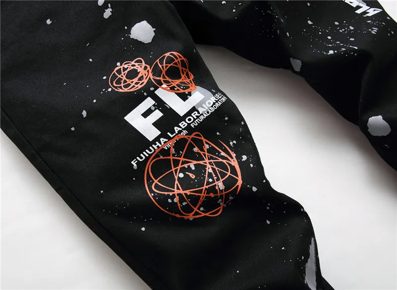 Брюки мужские с цифровым принтом модные штаны в европейском и американском стиле