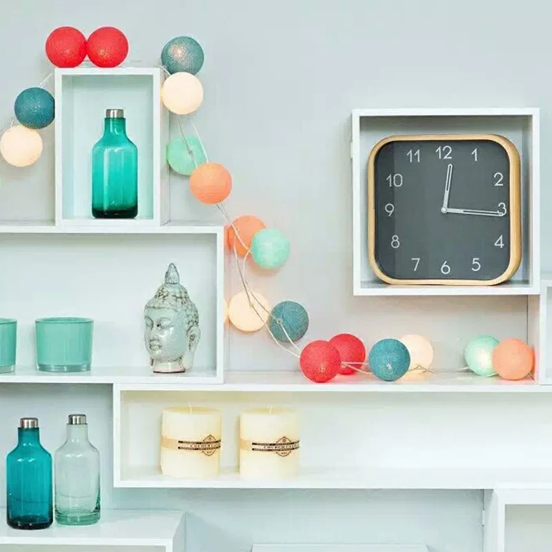 СВЕТОДИОДНЫЕ светящиеся Гирлянды Гирлянда ватные шарики занавес лампа