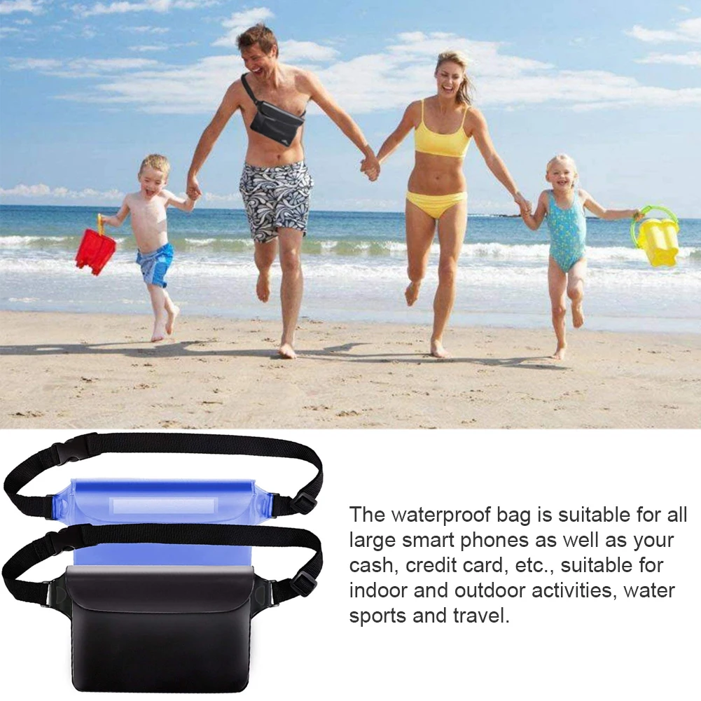 

Outdoor Waterproof Swimming Bag Camping Rafting Storage Dry Bag with Adjustable Strap Universal Waist Pack Pouch for Cell Phone