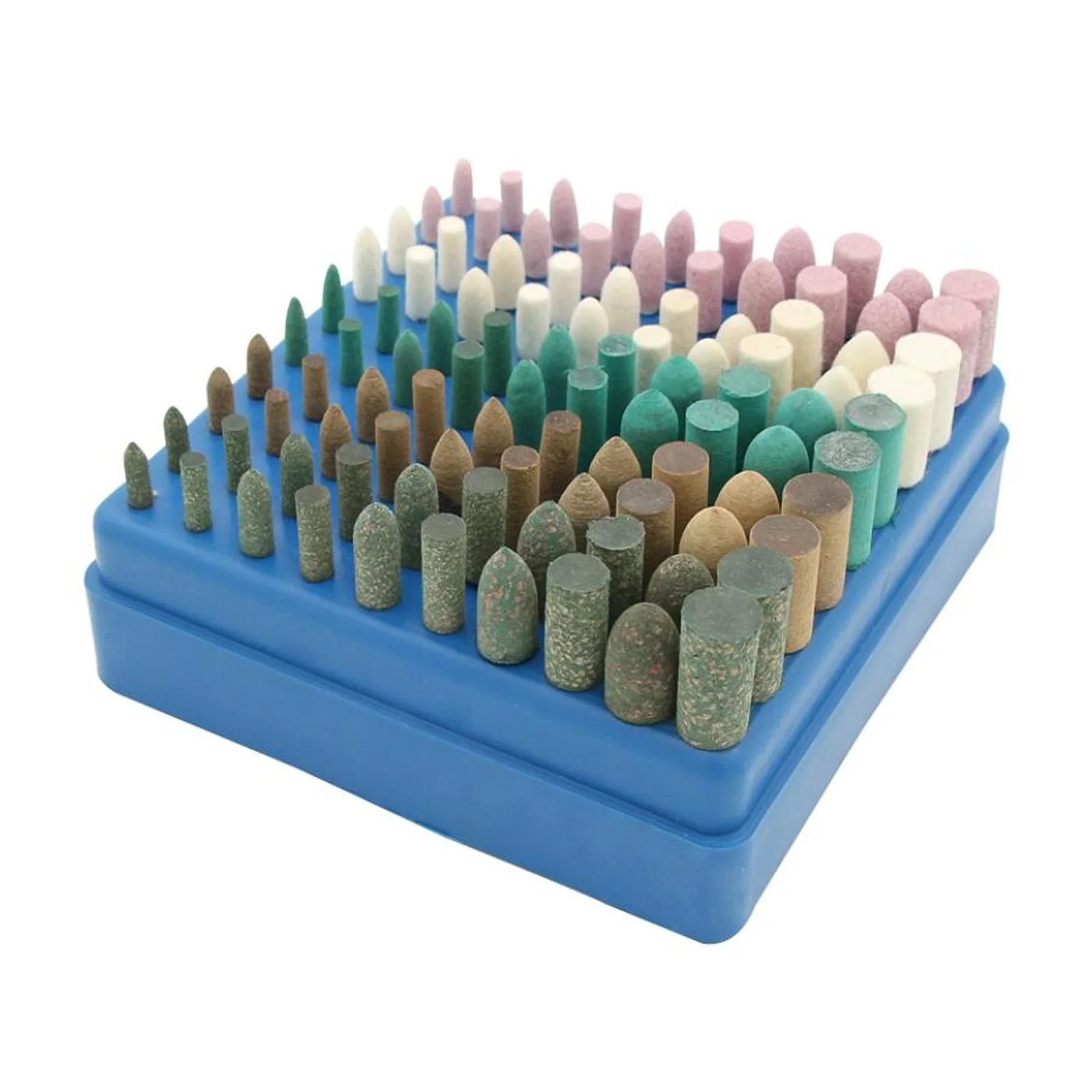 

100pcs Electric Polishing Buffing Accessories Grinding Bits Set 1/8 Shank Wool Sesame Rubber Jade Cowhide Abrasive Rotary Tools