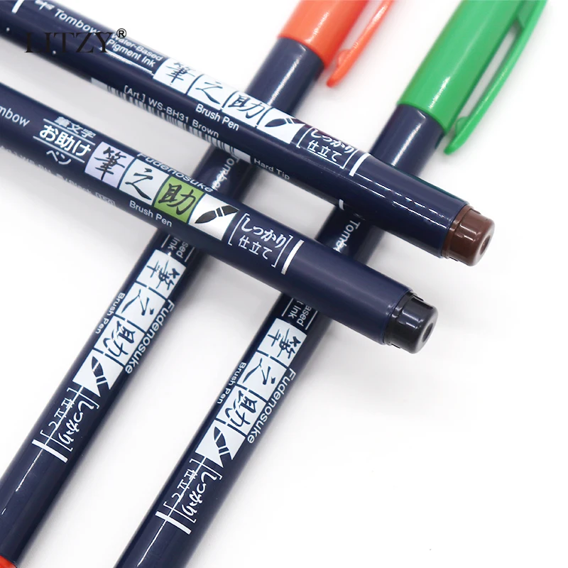 Японский импорт Tombow Fudenosuke Кисть для нанесения надписей ручка каллиграфии ручки