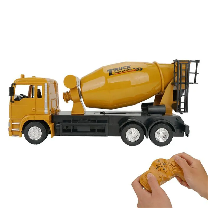 RC Mixer Truck 2.4GHZ With Simulated Music Car Toy Remote control switch Cement Engineering 360° Rotation Dump | Игрушки и хобби