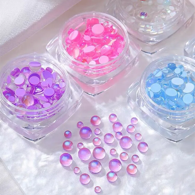 Конфеты Цвета смешанные Размеры Русалка круглая стеклянная бусина с огранкой