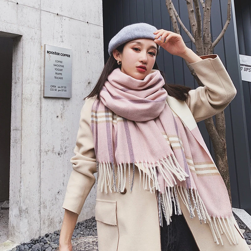 Новинка модный Удобный шарф двойного назначения осенне-зимний удобный