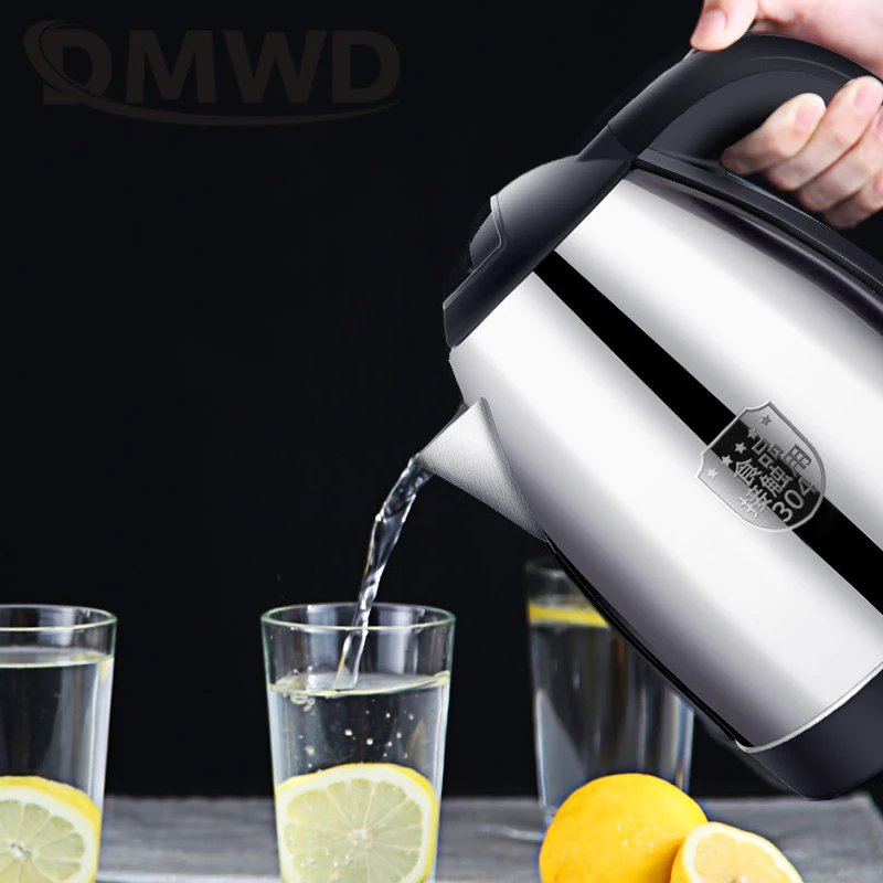 DMWD электрический чайник для горячей воды из нержавеющей стали нагреватель