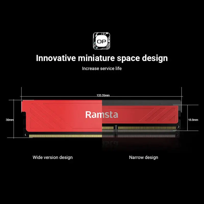

Ramsta Memory Bar 4GB / 8GB DDR3 1600MHz High-Performance IC Chip 240Pin Memory RAM for Desktop PC Computer Office Home