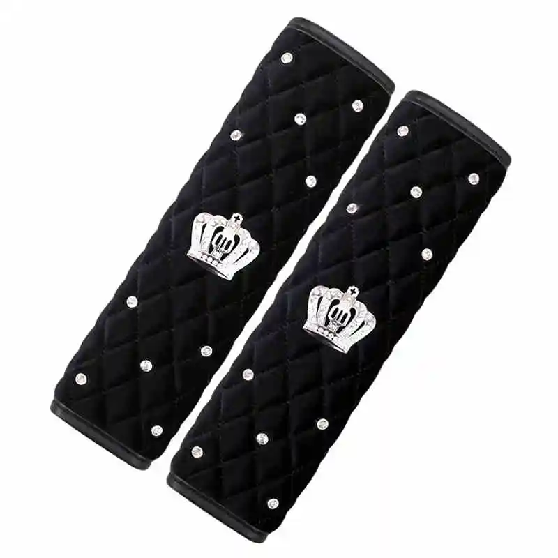 Роскошный чехол для автомобильного ремня безопасности со стразами и ручным