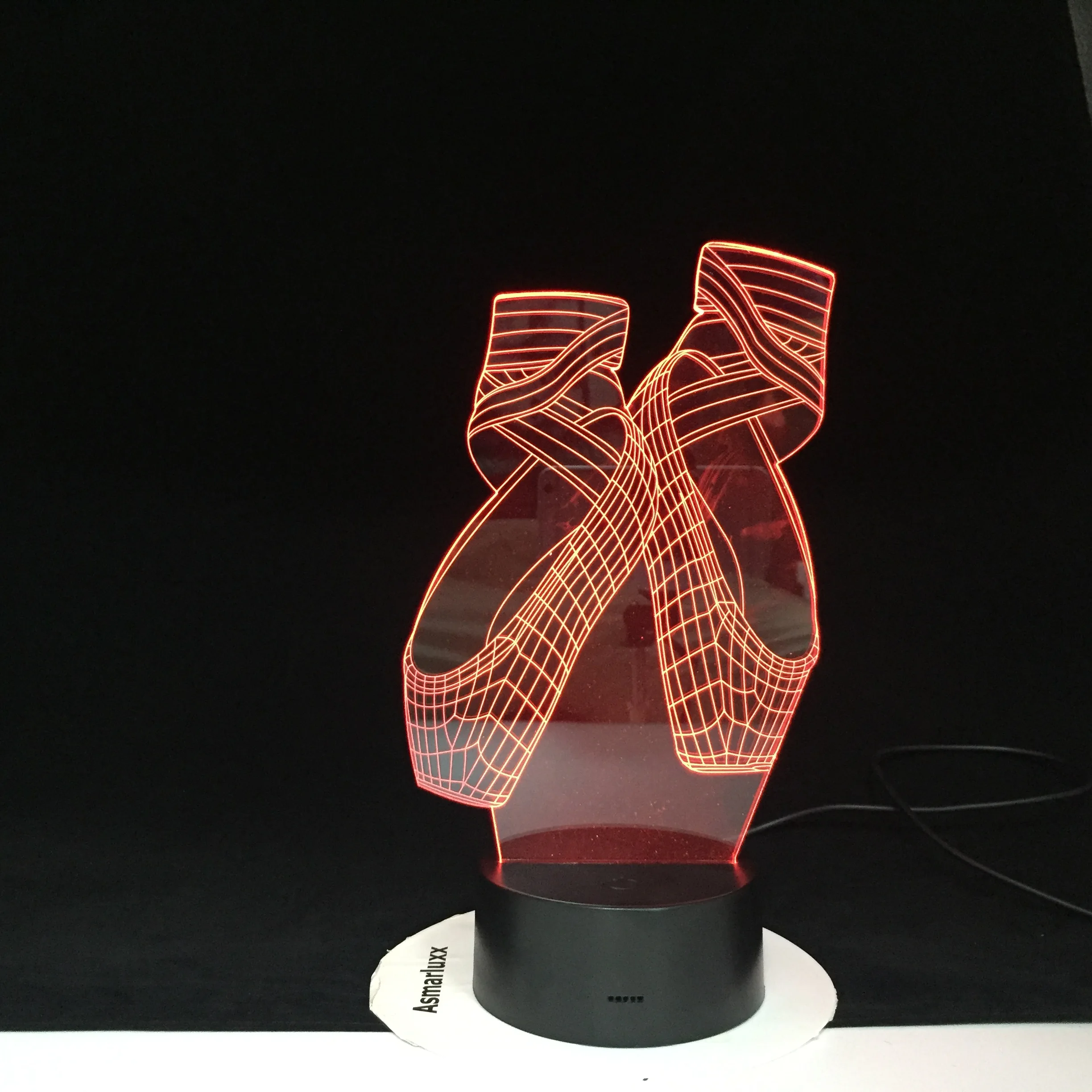 Креативные балетки 3D светодиодный ночник цветной USB настольная лампа для девочек