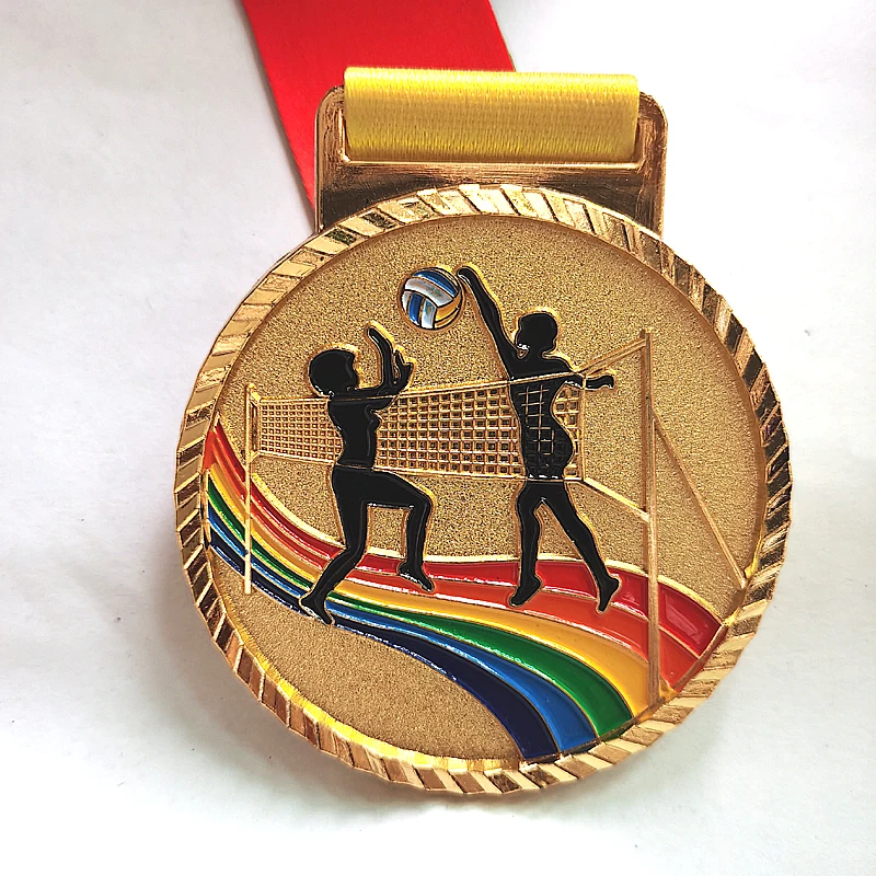 Металлическая медаль для волейбола цвет в ассортименте | Дом и сад