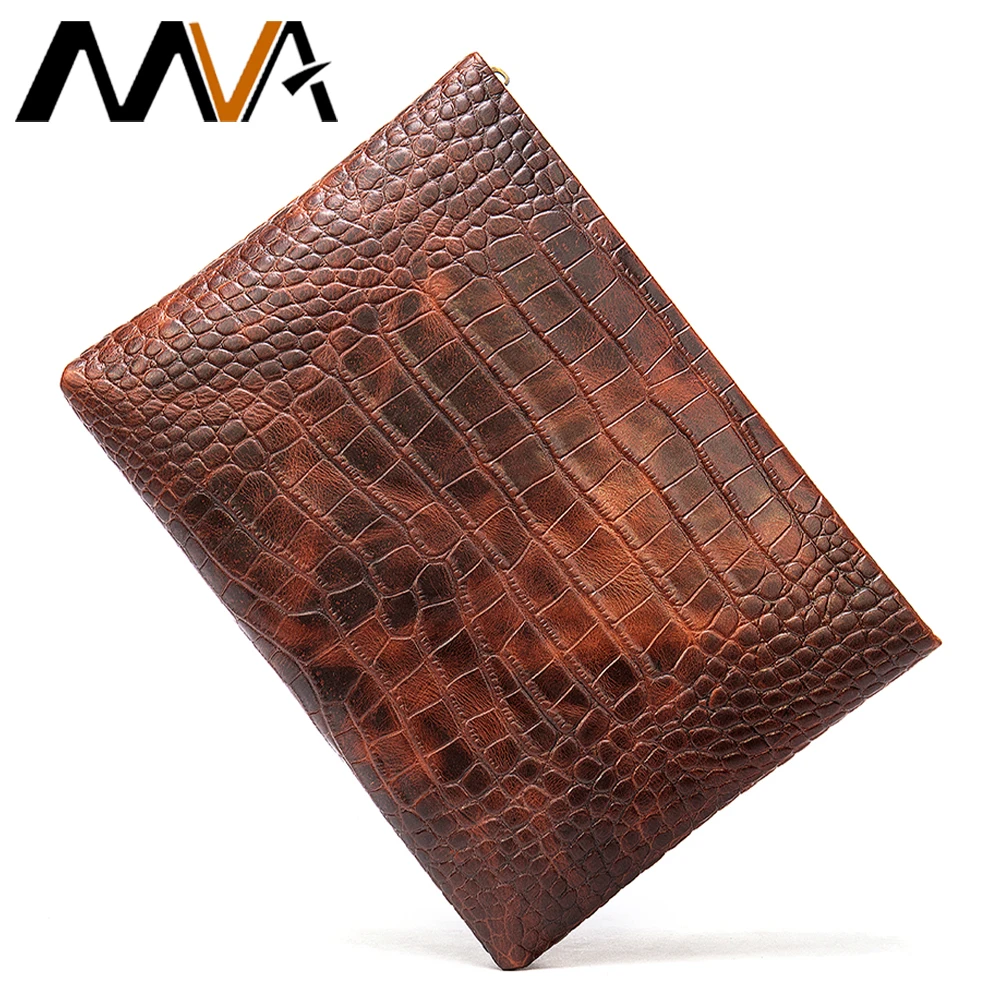 Мужской клатч MVA бумажник на молнии бумажники из натуральной кожи мужской модный