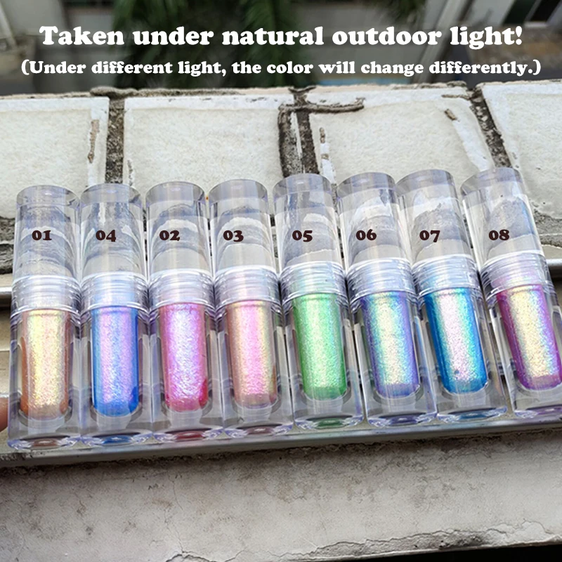 Многохромированные смещающие пигменты жидкие тени для век хамелеон стойкие