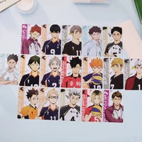 anime haikyuu hinata shoyo figures character card ic card sticker kids toys stickers suitable for bus bank card decoration
