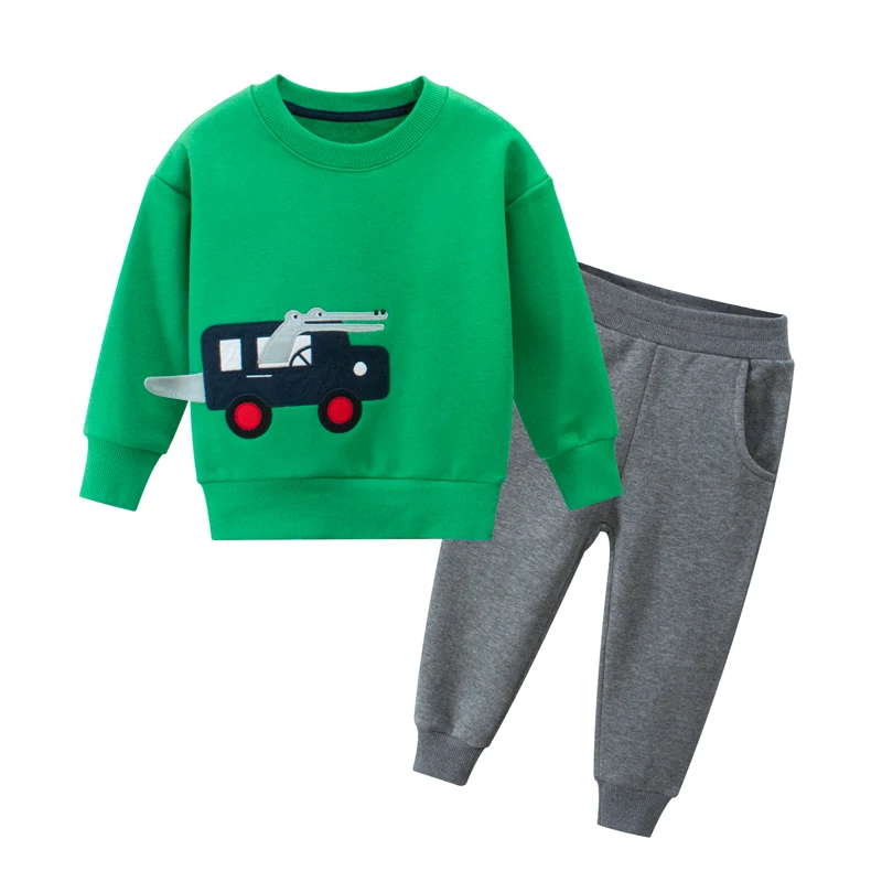 

ZWY475 Spring Autumn Children Boys Girls Clothing Cotton Long Sleeve Letter Sets Kids Clothes Tracksuit Baby T-Shirt Pants 2 Pcs