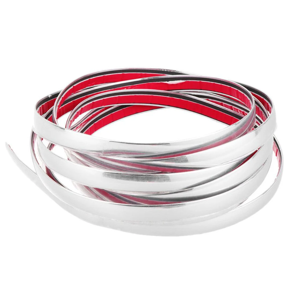 Защитная лента для внешнего бампера 13 м хромированная Накладка оформление окон и