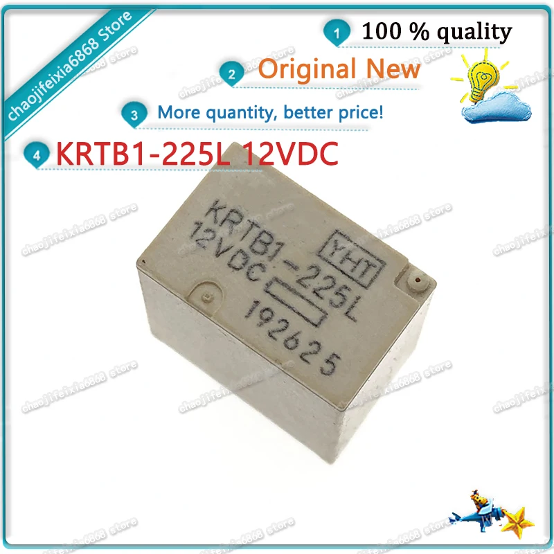 1 шт./лот! Реле электромагнитной мощности 12 В постоянного тока KRTB1 225L 5 контактов