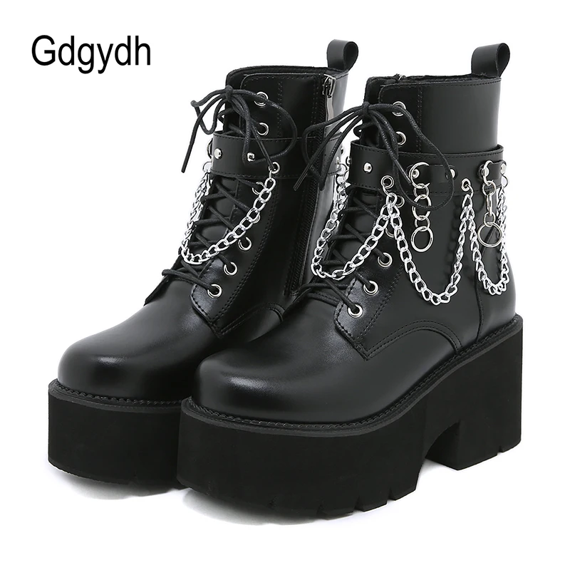 Gdgydh/сезон весна-осень Goth Ботинки для косплея на Хэллоуин Женские пикантные