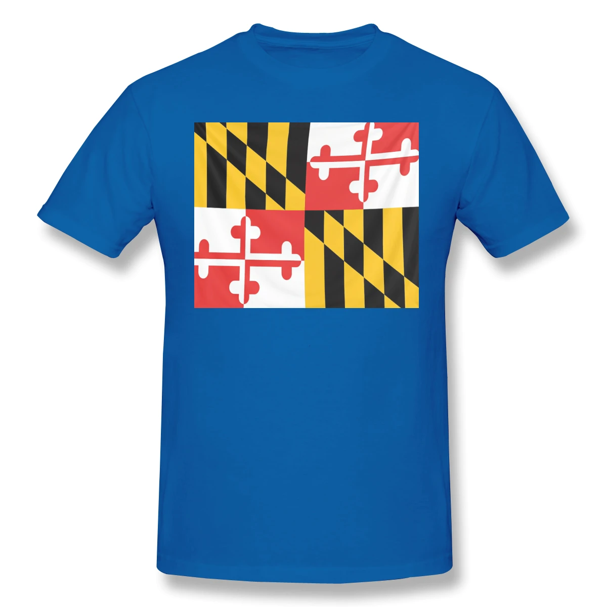 

Maryland State Flag Art Design Banner Tapestry Men's Basic Short Sleeve T-Shirt Vintage R333 T-shirts Eur Size