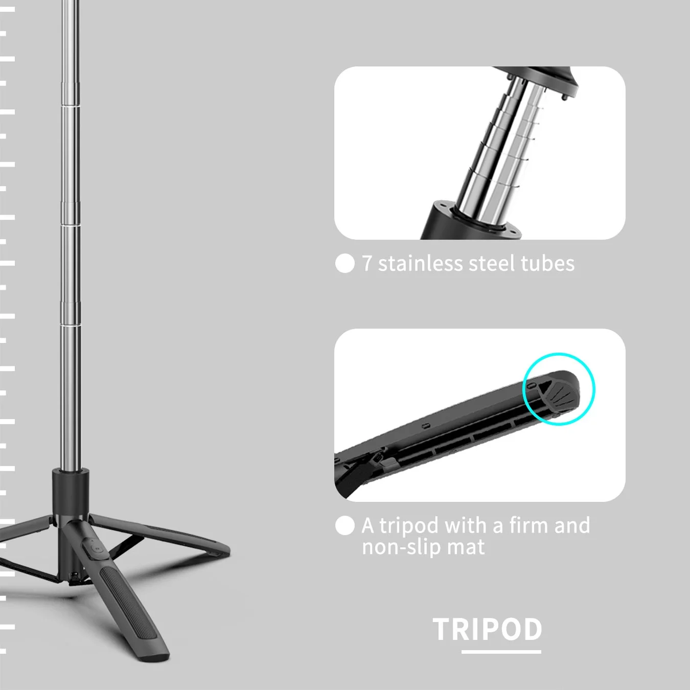 Roreta New 1580mm Bluetooth Tripod Foldable Monopod Wireless Selfie Stick For Gopro Action Cameras Smartphones | Электроника