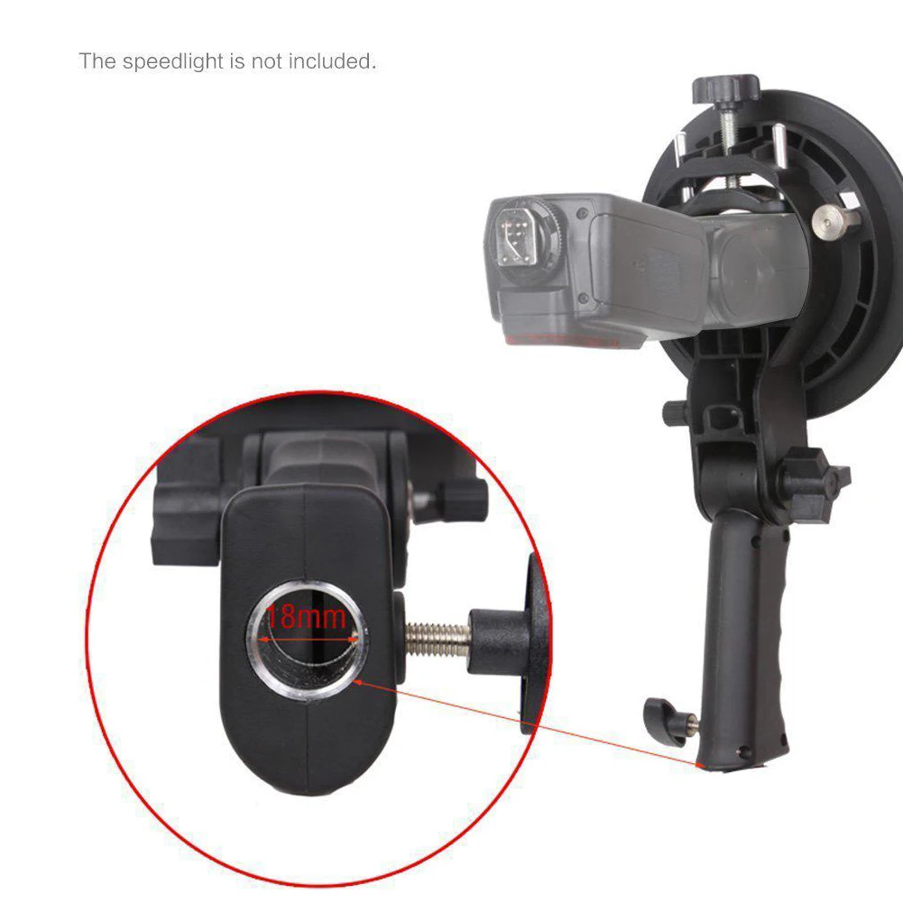 

S-Type Bracket NEW Handheld Grip Bowens S Mount Holder For Speedlite Flash Snoot Softbox Beauty Dish Honeycomb For Godox Flash