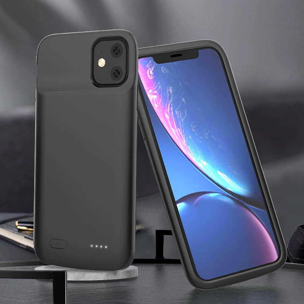 Мягкий чехол с аккумулятором для iPhone 11 Pro Max внешний аккумулятор зарядным