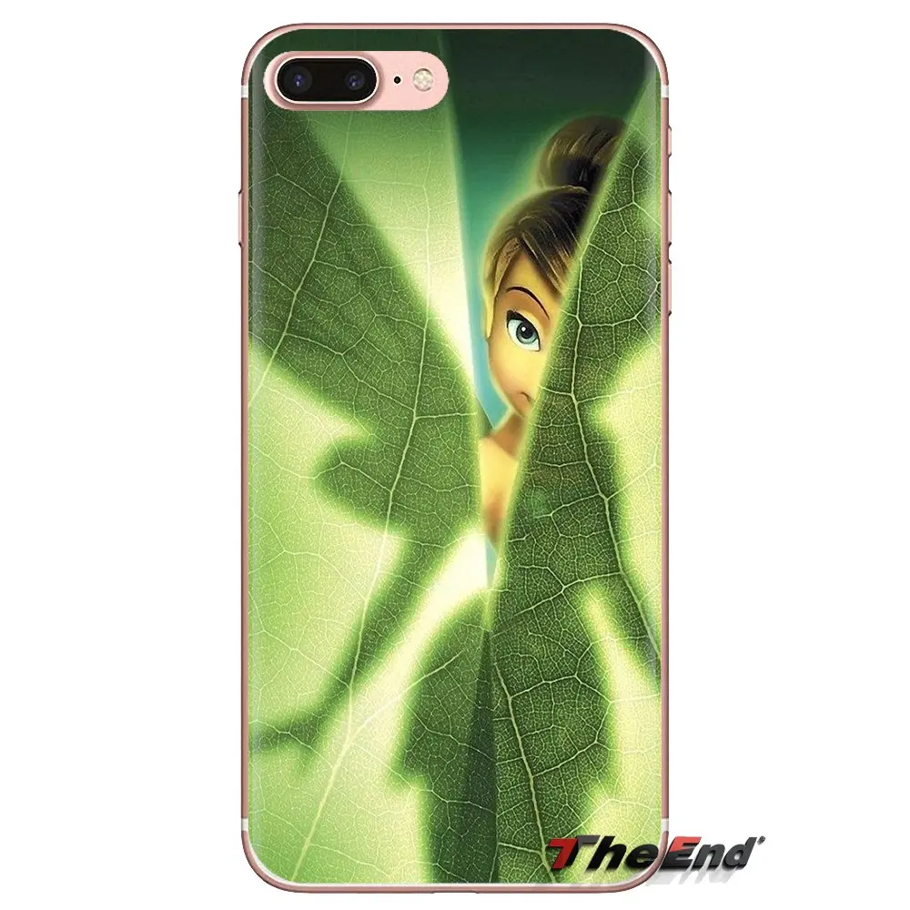 Transparent Soft Shell Covers For Samsung Galaxy S2 S3 S4 S5 MINI S6 S7 edge S8 S9 Plus Note 2 3 4 5 8 Coque Fundas Tinkerbell |