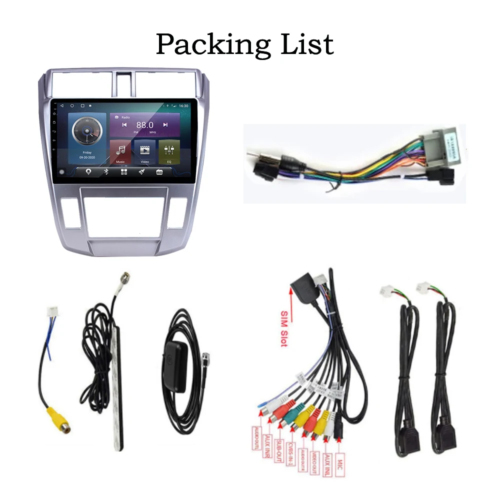 

QNavi Android 10.0 Car Radio Multimedia Video Player For Honda City 2008-2014 Blu-ray IPS 1280*720P Screen Rear View Camera WIFI