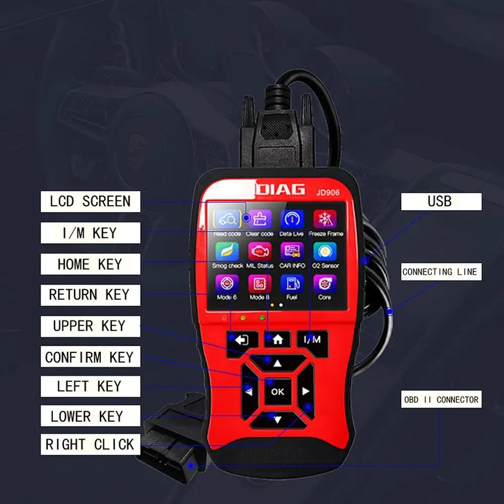 KW850 OBD2 CAN BUS Code Reader car engine fault code detector scanner Tool Car Diagnosis Scanner |