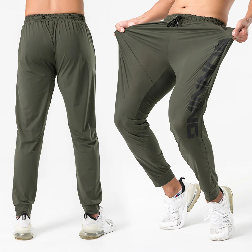 Men's Ice Silk Breathable Jogging Pants Sports Trousers Track Pants Gym Fitness Sweatpants Male Bodybuilding Training Bottoms