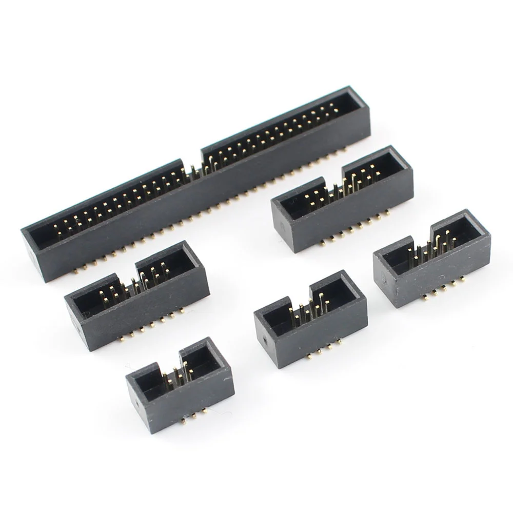 10 шт. 1 27 мм Шаг 6 8 14 16 20 26 30 34 40 50 60 Pin SMT SMD Штекерный корпус IDC разъем|Соединители| |