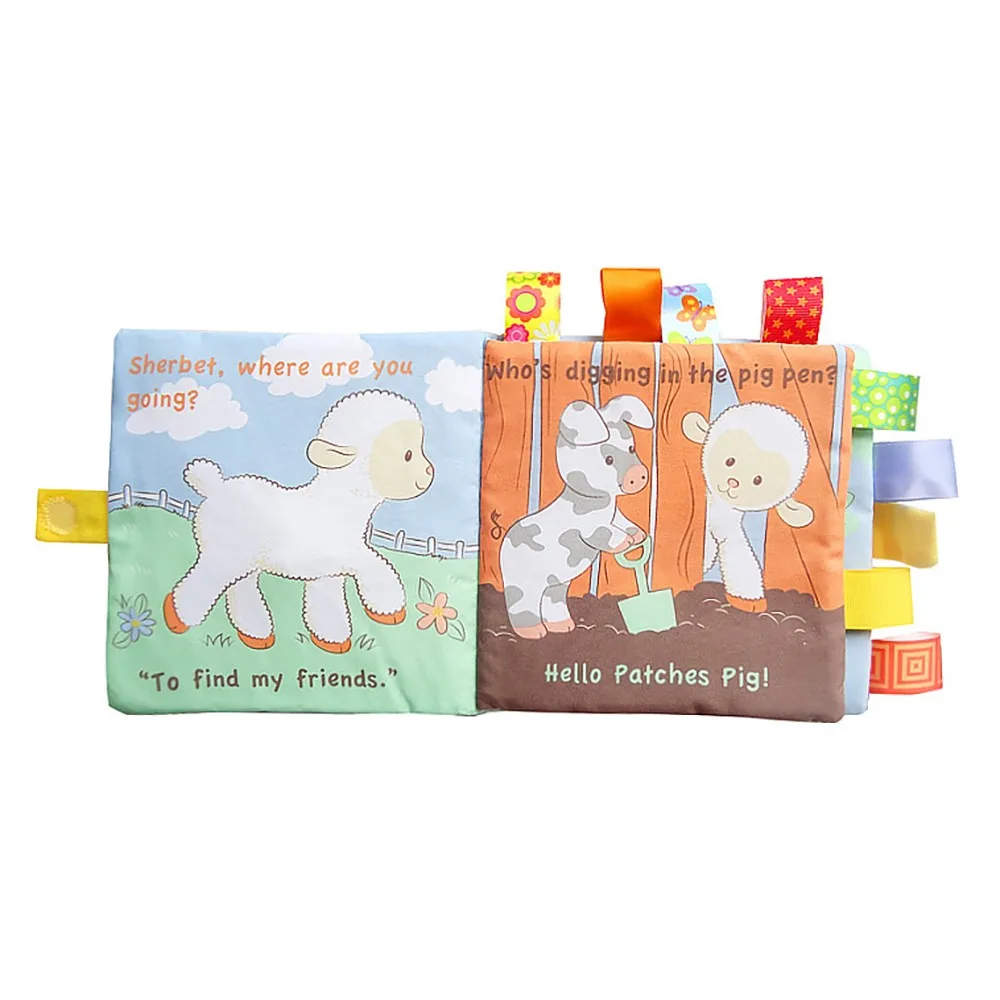 Обучающие Детские Тканевые книги в стиле животных игрушки для новорожденных